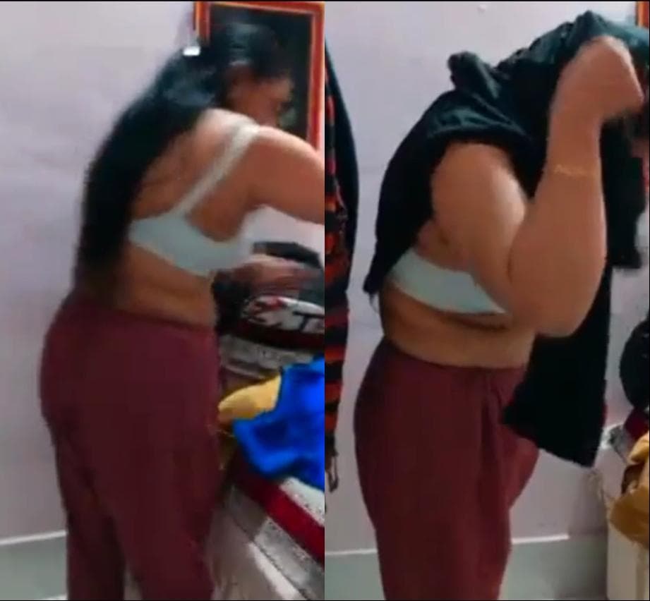 Featured image for Desi Aunty Changing Clothes Exposes Her Nude Boobs And Pussy